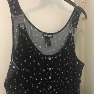 Black/White music note dress